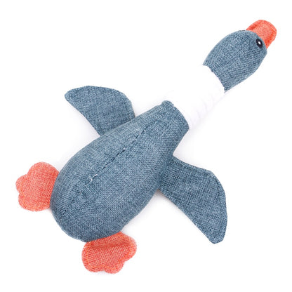 YUDODO Cartoon Wild Goose Plush Dog Toys Resistance To Bite Squeaky Sound Pet Toy For Cleaning Teeth Puppy Dogs Chew Supplies